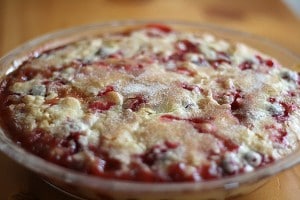 Gâteau aux pommes et aux canneberges