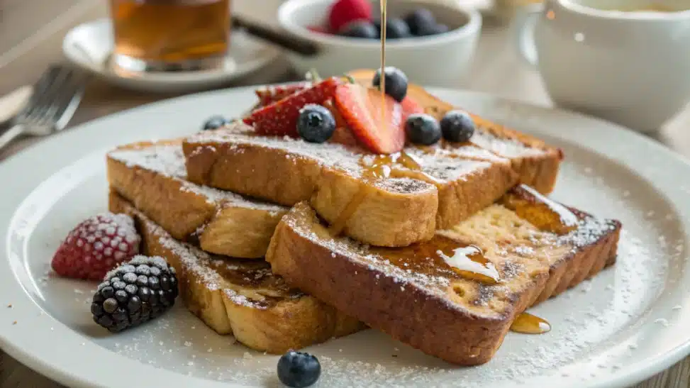 assiette de pain perdu