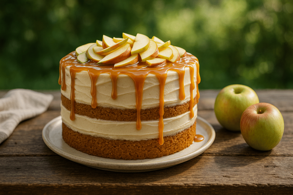 gateau pomme caramel